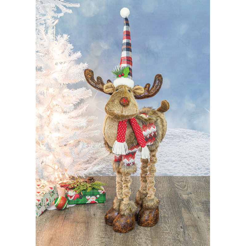 plush standing christmas moose